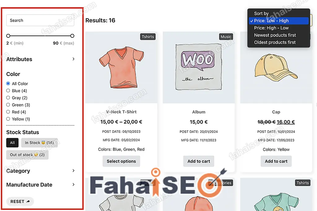 Bricks设置详细指南:常规设置 13 使用Query filters做出的商城页面效果