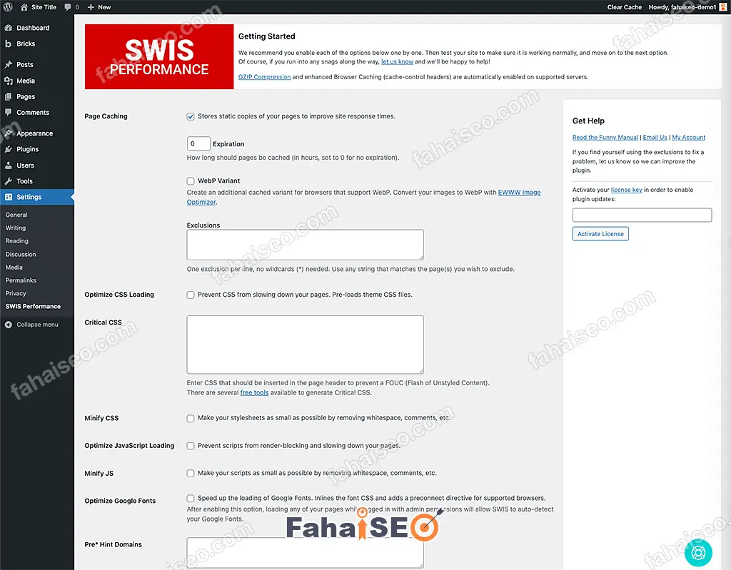 EWWW Image Optimizer插件使用教程 5 SWIS Performance插件设置页